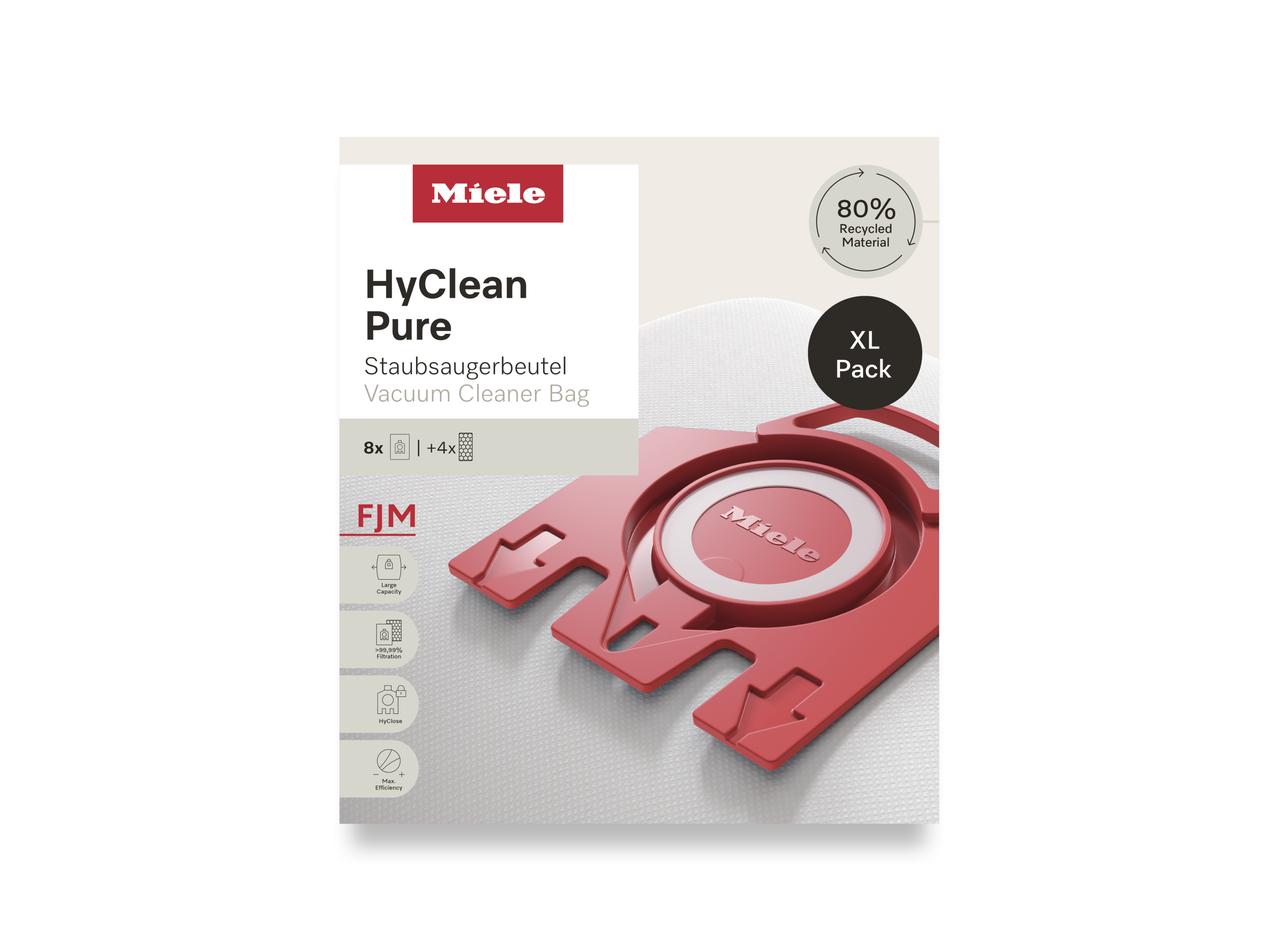 Комплект мешков-пылесборников HyClean Pure FJN XL Miele купить в Тольятти | Всегда в наличии! | Артикул 12498160 | Официальный сайт