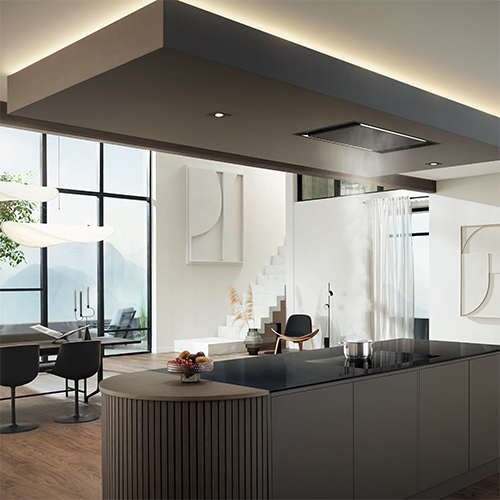 Установка бытовой вытяжки островной/потолочной