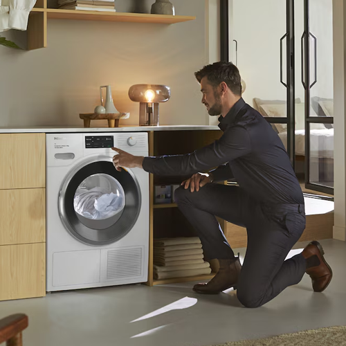 Установка отдельно стоящей бытовой сушильной машины