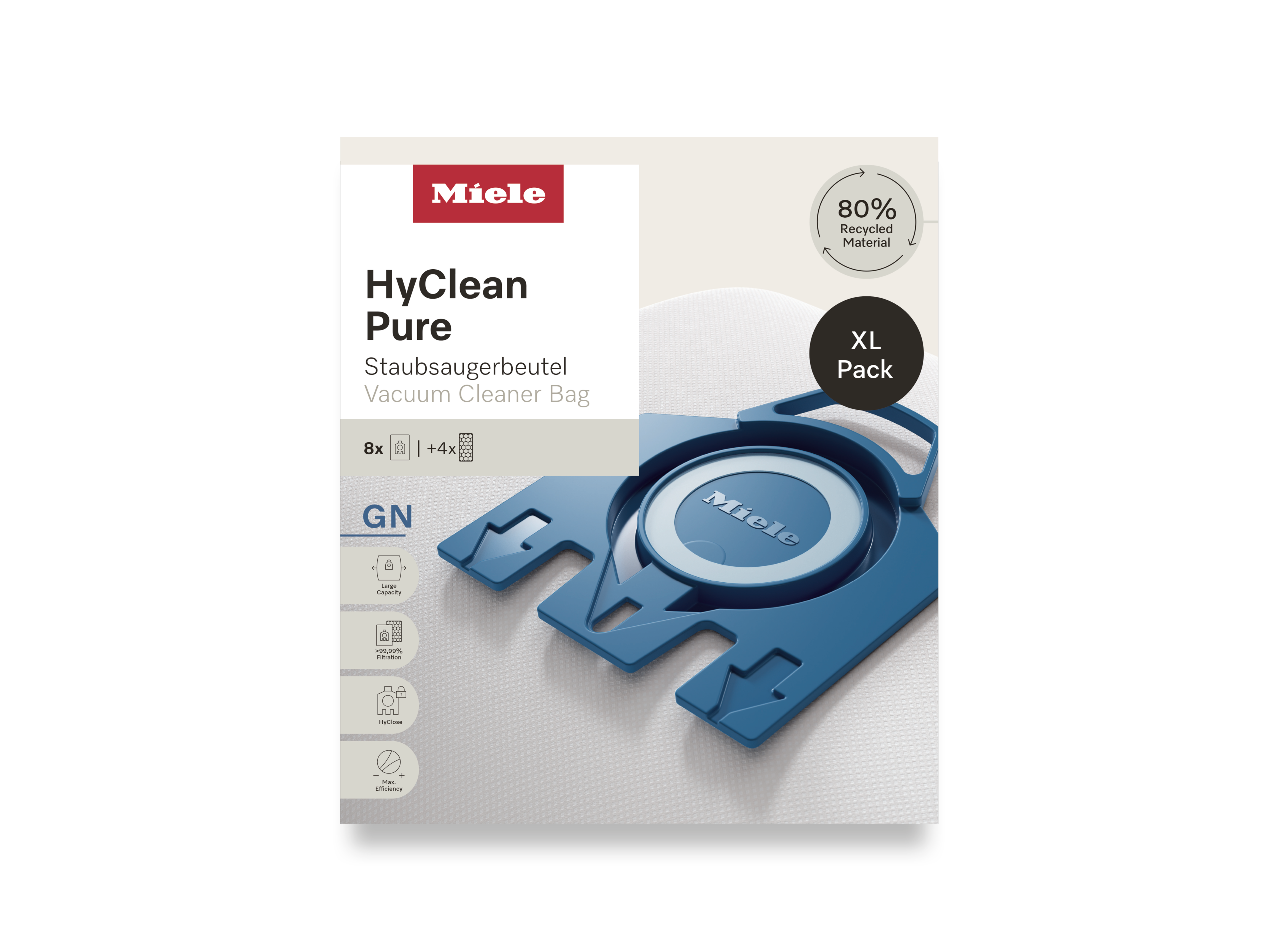 Комплект мешков-пылесборников HyClean Pure GN XL Miele купить в Тольятти | Всегда в наличии! | Артикул 12497870 | Официальный сайт
