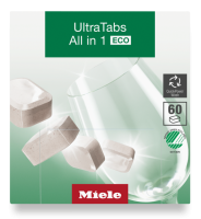 Таблетки для мытья посуды в ПММ Ultra Tabs All in 1 ECO GS CL 0602 T E 60 шт. Miele купить в Тольятти | Всегда в наличии! | Артикул 12279150 | Официальный сайт